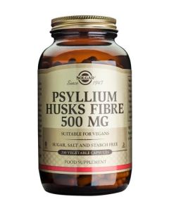 Solgar Psyllium Husks Fibre 500 mg Vegetable Capsules 200