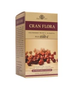 Solgar Cran Flora Cranberry 60 Vegetable Capsules 