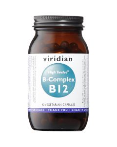 Viridian HIGH TWELVE™ Vitamin B12 with B-Complex Veg Caps 90