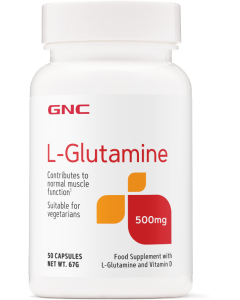 GNC AZ L-Glutamine 500mg 50 Vegetarian Capsules