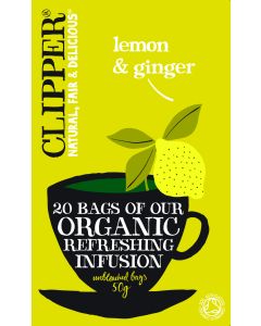 Clipper Organic Infusion Lemon & Ginger Teabags 20bags