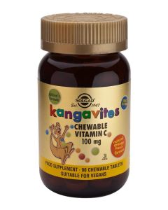Solgar Kangavites Chewable Vitamin C 100 mg Tablets Natural Orange Burst Flavour 90