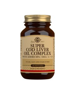 Solgar® Super Cod Liver Oil Complex with Added EPA / DHA / Vitamins A + D - 60 Softgels