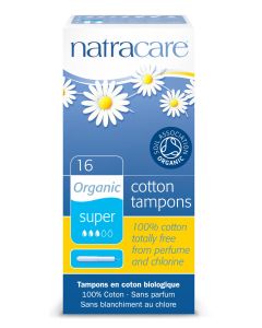 NatraCare Organic Tampons Super 16