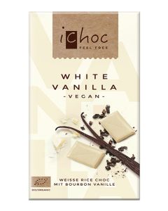 IChoc - White Vanilla Rice Chocolate bar - 80g 