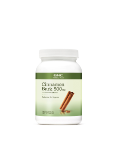 GNC Herbal Plus® Cinnamon Bark 500mg, 100 Vegetarian Capsules