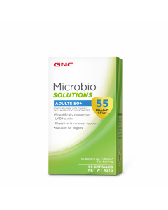 GNC Microbio Solutions 50+  55 Billion cfus per serving, 60 Capsules