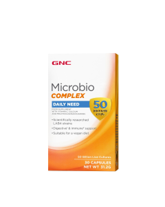 GNC Microbio Complex Daily Need. 50 Billion CFUs 30 Capsules