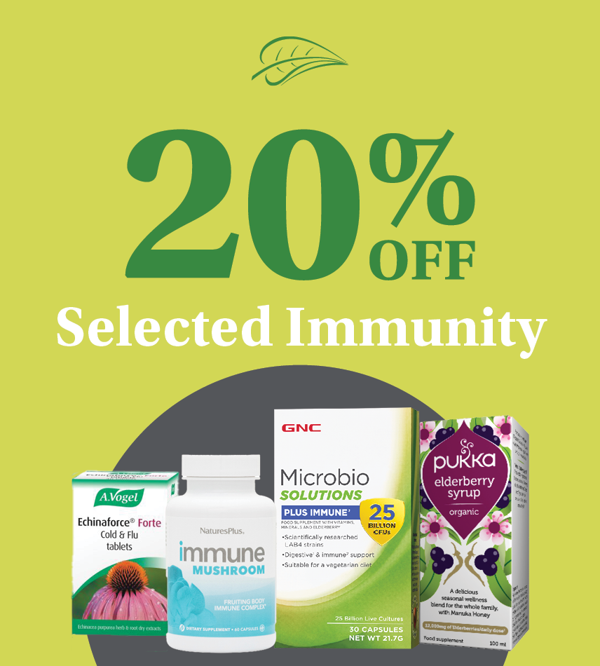 SELECTED IMMUNE PRODUCTS 20% OFF